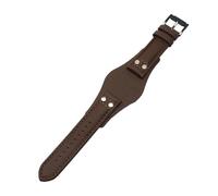 Bracelet de montre homme rétro en cuir véritable à rivets, 1 pièce, compatible avec les modèles CH2564, CH2565, CH2891 et CH3051. Largeur : 20 mm ou 22(Brown black buckle,20mm)