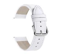 Bracelet de montre hommes femmes bracelet de montre en cuir 12/13/14/15/16/17/18/19/20/21/22/23/24mm, Blanc, 15mm