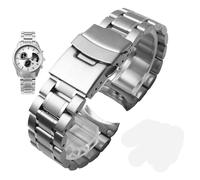 Bracelet de montre incurvé en acier inoxydable 18-24 mm for Casio EDIFICE EFV-540, 500/EFS-S510/EFB-650/EQB-501/EFR-303L/303D(Silver1,24mm)