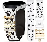 Bracelet de montre intelligent CMF BY NOTHING en silicone souple et flexible avec accessoires décoratifs pour montre intelligente CMF Pro/Pro 2/Pro 3 (blanc + noir)