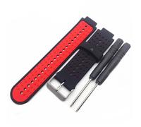 Bracelet de montre intelligent Sport de plein air Bracelet de montre, pour Garmin Forerunner 235-230-620-630- Black Red -WU14832