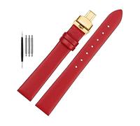 Bracelet de montre intelligente, bracelet, bracelets remplacement, 12/14/16/18/20 mm femmes hommes en cuir rouge tissage uni/motif bambou respectueux la peau(Plain Weave Golden,12mm)