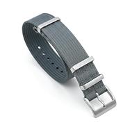 Bracelet de montre militaire côtelé en nylon | 20 mm et 22 mm | Noir, bleu, gris, rouge, orange, jaune, vert kaki | Tissu tissé strié | Bracelet coloré à double passage | Boucle et fixations en acier