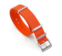 Bracelet de montre militaire côtelé en nylon | 20 mm et 22 mm | Noir, bleu, gris, rouge, orange, jaune, vert kaki | Tissu tissé strié | Bracelet coloré à double passage | Boucle et fixations en acier