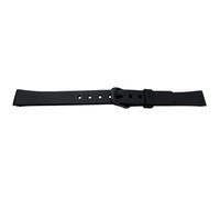 Bracelet de montre - MY-MONTRE - Polyuréthane 8-12mm - Noir - Boucle argentée - Hypoallergénique