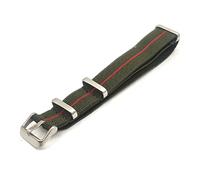 Bracelet de montre NYLON Elastic G10 double passant de sécurité confort 18mm 20mm 22mm Vert Rouge Jaune Noir Gris Orange Beige Bleu Militaire Vintage Army 007, 22mm