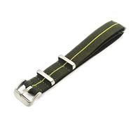 Bracelet de montre NYLON Elastic G10 double passant de sécurité confort 18mm 20mm 22mm Vert Rouge Jaune Noir Gris Orange Beige Bleu Militaire Vintage Army 007, 20mm