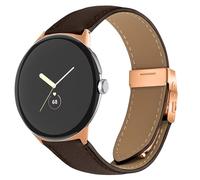 Bracelet de montre pour Google Pixel Watch 1/2/3 41 mm, bracelet de rechange en cuir avec boucle pliable pour homme et femme, taille unique, Cuir, Pas de gemme