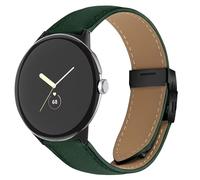 Bracelet de montre pour Google Pixel Watch 1/2/3 41 mm, bracelet de rechange en cuir avec boucle pliable pour homme et femme, taille unique, Cuir, Pas de gemme