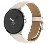 Bracelet de montre pour Google Pixel Watch 1/2/3 41 mm, bracelet de rechange en cuir avec boucle pliable pour homme et femme, taille unique, Cuir, Pas de gemme