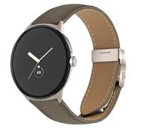 Bracelet de montre pour Google Pixel Watch 1/2/3 41 mm, bracelet de rechange en cuir avec boucle pliable pour homme et femme, taille unique, Cuir, Pas de gemme