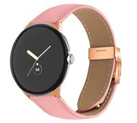 Bracelet de montre pour Google Pixel Watch 1/2/3 41 mm, bracelet de rechange en cuir avec boucle pliable pour homme et femme, taille unique, Cuir, Pas de gemme
