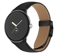 Bracelet de montre pour Google Pixel Watch 1/2/3 41 mm, bracelet en cuir avec boucle pliante : bracelet de remplacement pour poignet, bracelet d'affaires pour hommes et femmes, One Size, Cuir, Pas de