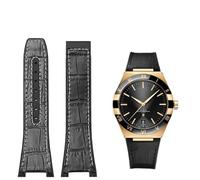 Bracelet de montre pour Omega Constellation Double Eagle Series Manhattan en caoutchouc de vachette pour observatoire mâle Encoche 25-14 mm, 25-14mm