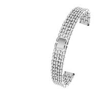 Bracelet de montre précision en acier for femmes, compatible avec Swa-rovski, Fossil, Casio, chaîne universelle, 10 mm, 12, 14, 16, 18(SWR-G01 silver,18mm)