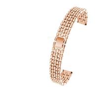 Bracelet de montre précision en acier for femmes, compatible avec Swa-rovski, Fossil, Casio, chaîne universelle, 10 mm, 12, 14, 16, 18(SWR-G01 rose gold,16mm)