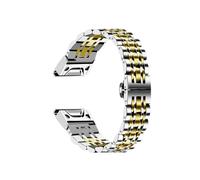 Bracelet De Montre Quickfit En Métal, 26 22 20mm, Adapté For Garmin Fenix 7S 7x7 6S 6X 6 Pro 5X 5 5s 935 945 Enduro Gen2, Bracelet En Acier Inoxydable(Silver gold,22mm)