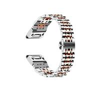 Bracelet De Montre Quickfit En Métal, 26 22 20mm, Adapté For Garmin Fenix 7S 7x7 6S 6X 6 Pro 5X 5 5s 935 945 Enduro Gen2, Bracelet En Acier Inoxydable(Silver rose gold,26mm)