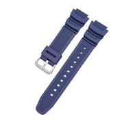 Bracelet De Montre Rechange 18 Mm For CASIO AE1200/1300/1000 W-219, For Caoutchouc Silicone, For Homme, Accessoire(Navy Blue S)