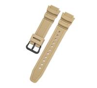 Bracelet De Montre Rechange 18 Mm For CASIO AE1200/1300/1000 W-219, For Caoutchouc Silicone, For Homme, Accessoire(Beige B)
