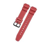 Bracelet De Montre Rechange 18 Mm For CASIO AE1200/1300/1000 W-219, For Caoutchouc Silicone, For Homme, Accessoire(Red B)