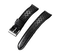Bracelet De Montre Respirant For Tag Heuer, Compatible For Seiko, For Cuir Mat/huile, For Femmes For Hommes, 18 Mm, 20, 22, Connecté(Oil-Black,22mm)