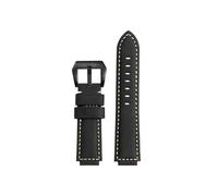 Bracelet de montre rétro en cuir modifié de 24mm, Compatible avec Casio G-Shock la série DW-H5600MB(Black-black)