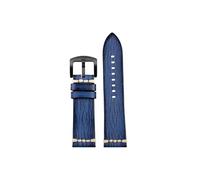 Bracelet de montre rétro for hommes 24mm, Compatible avec Casio PROTREK PRG-650 PRG-600 PRW-6600(Blue-black buckle)