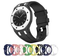 Bracelet de montre robuste compatible avec le bracelet de la montre Swatch x AP Royal Pop,bracelet en silicone sportif avec coque anti-choc et bumper,kit de changement de montre de poche à