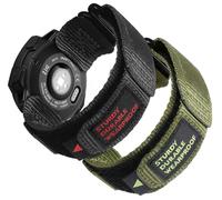 Bracelet de montre robuste pour Garmin Instinct/Instinct 2 Solar/Instinct3 - 45 mm - Bracelet de rechange en nylon avec boucle tissée pour Garmin Instinct 2 Tactical/Esports/Tide/Instinct Solar Noir +