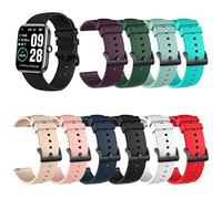 Bracelet de montre RuenTech Compatible pour Gydom/TOOBUR/Woneligo/aeac Smartwatch IDW13 IDW19, bracelet de rechange en silicone pour Gydom IDW13/LW51 accessoires (Pack de 10)