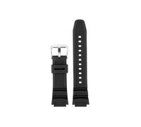 Bracelet de montre Silicone Compatible avec Casio AQ-S810W/S800W AE-1000W AE1200 SGW-400H/300H/500H W-735H/216H MRW-200(Black-Silver A)
