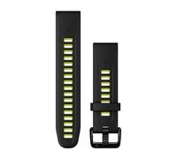 Garmin Quickfit® 20 Mm Silicone Strap Noir Black / Electric Lime