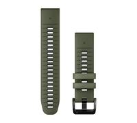 Garmin Bracelet de montre QuickFit 22 mm Silicone – Vert Moss/Graphite – Argenté