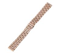 Bracelet de Montre Solide à Sept Perles en Acier Inoxydable, 10 12 14 16mm, Boucle Pliante, Bracelet de Remplacement à dégagement Rapide for Hommes et Femmes