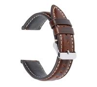 Bracelet de Montre Souple en Cire et Huile, 1 pièce, 18 mm, 19, 20, 21 ou 22, Compatible avec Les Montres Swatch GT 4 3(Red Brown,18mm)