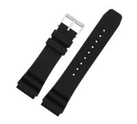 Bracelet de montre sport en silicone 22 mm compatible avec Seiko Men caoutchouc plongée étanche compatible la série Casio Duro Swordfish MDV106 MDV107(Black)