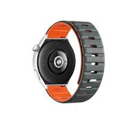 Bracelet de montre sport en Silicone 22mm Compatible avec Huawei Watch GT 4 3 Pro 46mm/Amazfit Balance GTR 47mm(Grey orange,For Huawei GT4 46mm)