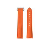 Bracelet de Montre Swatch en Caoutchouc FKM (1 pièce), 20 mm ou 21, Boucle Pliable, étanche, Accessoires for Femmes et Hommes(Orange,20mmNo Buckle)