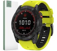 Bracelet De Montre Tech-Protect Iconband Pro Pour Garmin Fenix 6X 7X Noir Lime