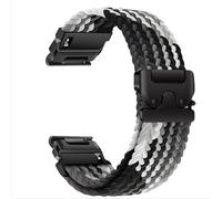 Bracelet de montre tissé en nylon élastique compatible avec Garmin Fenix 8/7X Pro/955/965 Boucle magnétique à dégagement rapide MultiColor 22 mm