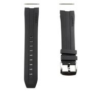 Bracelet de montre - TISSOT - PRC 200 - Caoutchouc noir - 23mm - Boucle acier inoxydable