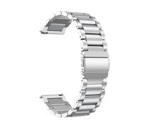 Bracelet de montre unisexe en métal, disponible en 18 mm, 20 mm et 22 mm. Fabriqué en acier inoxydable durable, il est doté d'un système de fixation rapide.(Silver,18mm)