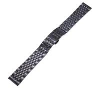 Bracelet de montre universel Bracelet de montre en acier inoxydable massif à sept perles 12/13/14/15/16/17/18/19 20/21/22/23/24 mm, accessoires remplacement