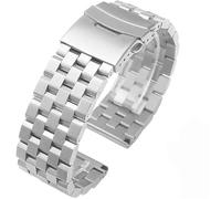 Bracelet de Montre Universel en Acier Inoxydable, Boucle déployante, libération Rapide, 18 mm, 20 mm, 22 mm, 24 mm, 26 mm(Silver_26mm)