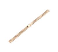 Bracelet de montre universel en acier inoxydable for femmes, petite taille, 6mm, 8mm, 10mm, 12mm, 14mm, 16mm, mode dames, Bracelet en or(Rose gold,12mm)