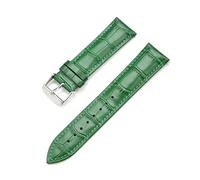 Bracelet de montre universel en cuir 12 mm - 26 mm, bracelet de rechange pour montres hommes et femmes,Vert,21mm
