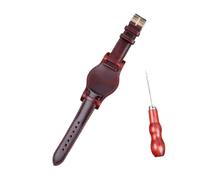 Bracelet de montre universel en cuir de vachette avec plateau ciré à l'huile 20 mm 22 mm