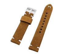 Bracelet de montre Vintage en cuir suédé, 1 pièce, 20mm 22mm, couture faite à la main for Gt2/3/4(Brown,22mm)