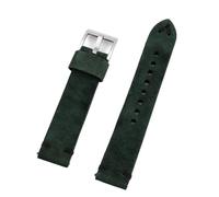 Bracelet de montre Vintage en cuir suédé, 1 pièce, 20mm 22mm, couture faite à la main for Gt2/3/4(Dark green,22mm)